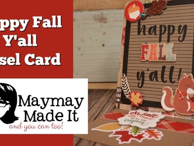 Happy Fall Y'all Letter Board Easel Card