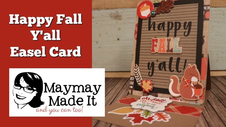 Happy Fall Y'all Letter Board Easel Card