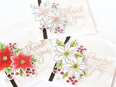 Holiday Thank You's Notes - Featuring Right At Home Stamps And The MISTI