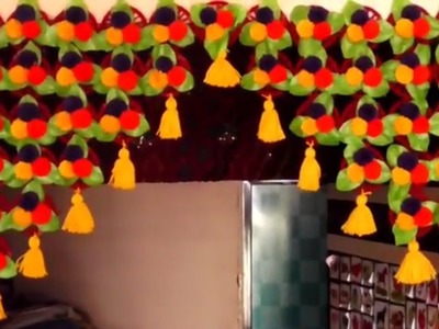 Homemade Toran For Door Hanging || Handmade Toran From Woolen At Home
