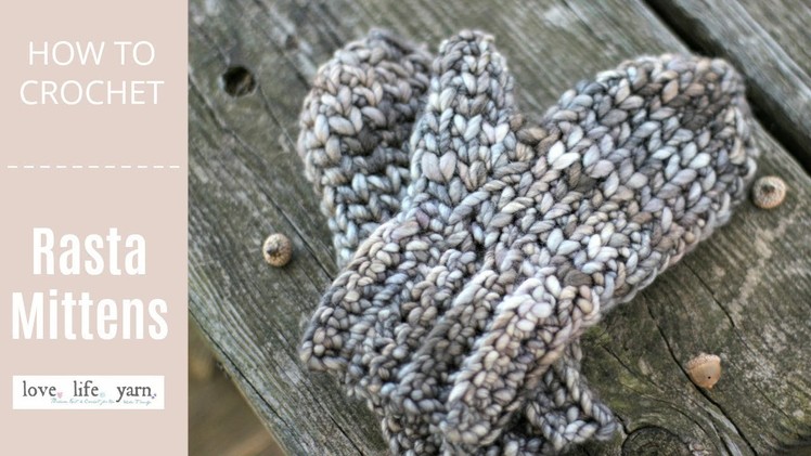 How to Crochet: Rasta Mittens