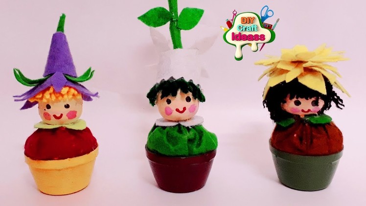 How to do Creative Fairy pots dolls made by Waste | Fairy pots dolls DIY || Arush diy craft ideas