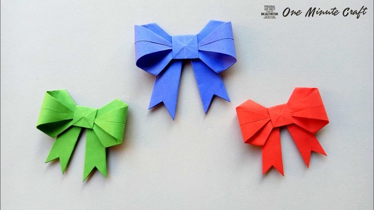 How to fold a Paper Bow.Ribbon ♥︎ Gift Wrapping Ideas