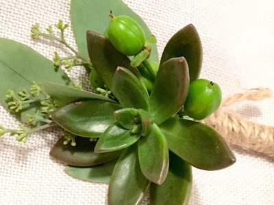 How to Make a Boutonniere with Succulents