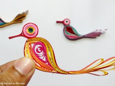 How to make a paper quilling bird?