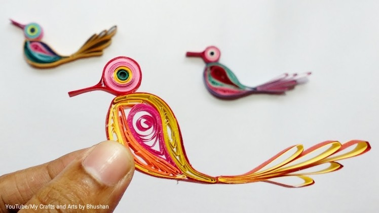 How to make a paper quilling bird?