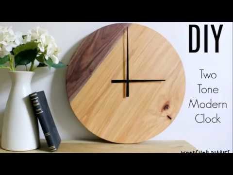 How to Make a Two Tone Modern Wooden Wall Clock