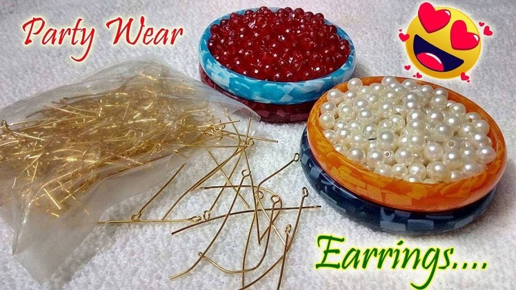 How To Make Beautiful Earrings using Crystal At Home | DIY | Jewelry Making | DiyArtiePie