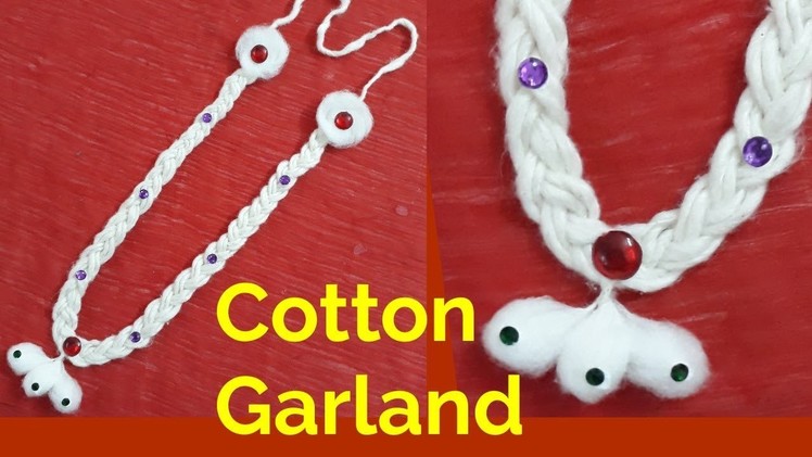 How to make Cotton Garland || Beautiful Cotton Garland For Laxmi Mata.Ganpati Bappa || Vastra Mala