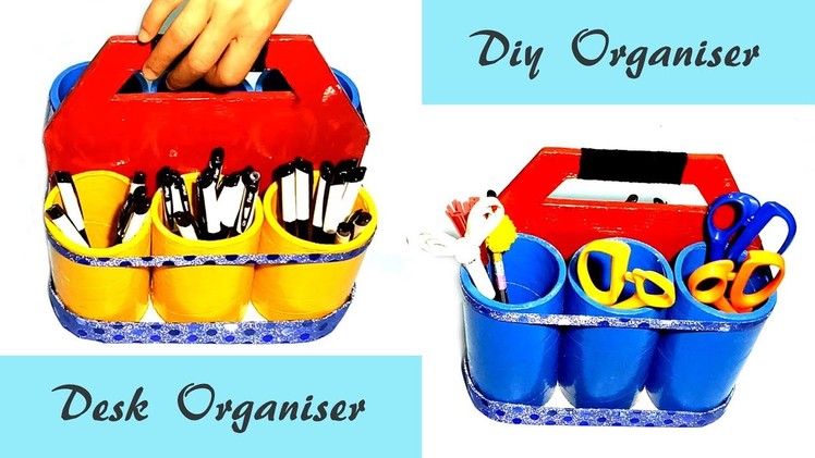 How to make Desk Organiser at home