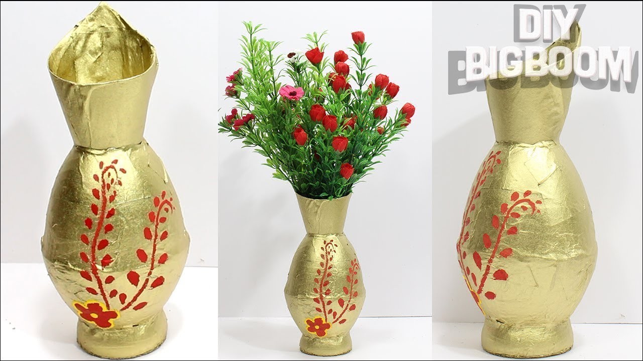 How to make Flower Vase with Plastic bottle | 3 | Unique idea 2018 | DBB