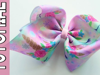 Jojo Siwa (Jumbo Boutique 3") ???? Ribbon Bow Tutorial ???? DIY by Elysia Handmade