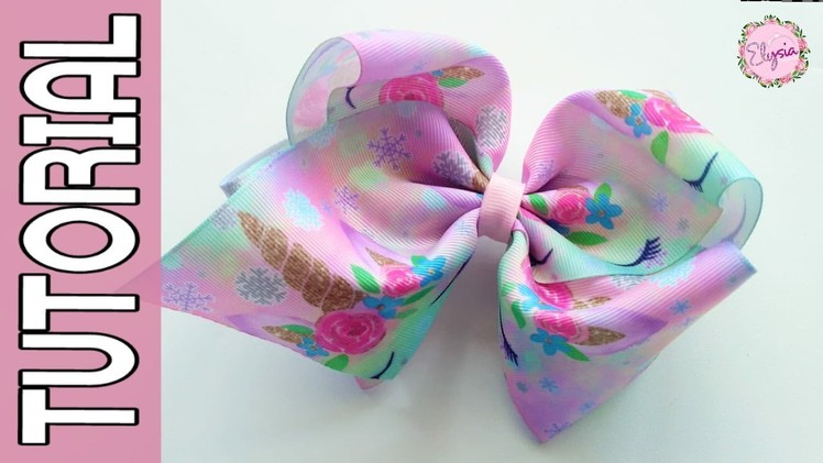 Jojo Siwa (Jumbo Boutique 3") ???? Ribbon Bow Tutorial ???? DIY by Elysia Handmade