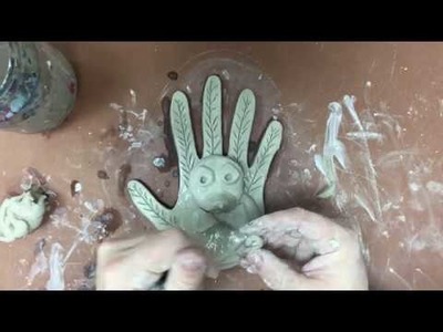 Kids Art Project- Clay Hand Turkey