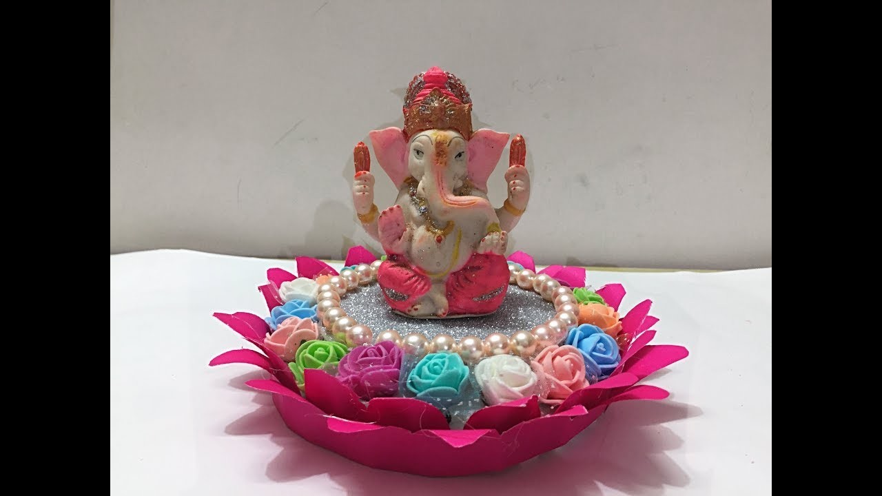 Lakshmi Ganesh Aasan for Diwali, Ganpati Lotus Singhasan.Ganapati makhar