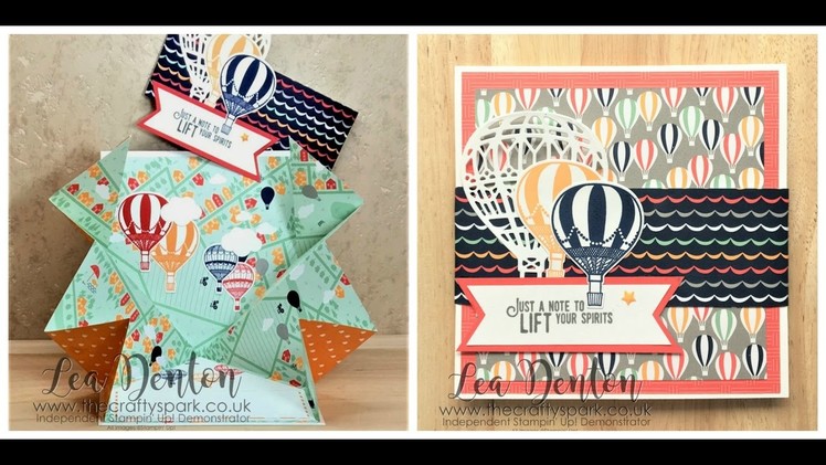 Lift Me Up & Carried Away Explosion Card Tutorial from Stampin' Up! Demonstrator Lea Denton