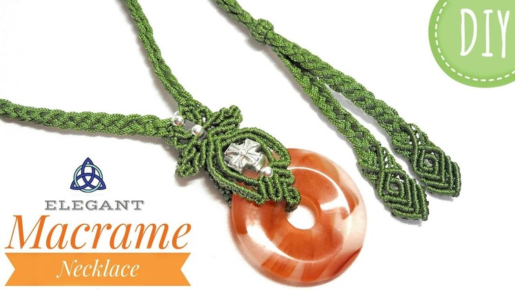 Macrame Necklace Tutorial   With Cabochon Stone | Handmade Jewellery Making