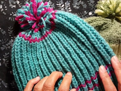 One color brioche hat reboot   a Knittycats Knits tutorial