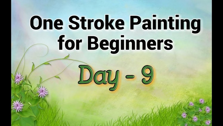 One Stroke Painting for Beginners - Day 9 | Flower Bunch Technique