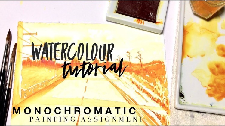 Painting with one color (Monochromatic) How to WATERCOLOUR by Scarlett Damen