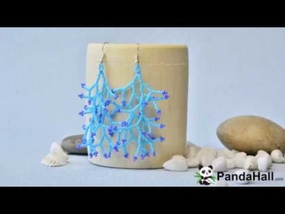 PandaHall Video Tutorial on Seed Beads Coral Earrings