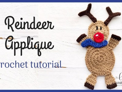 Reindeer Applique Crochet Tutorial | How to Crochet a Reindeer Deer | Reindeer Crochet Pattern
