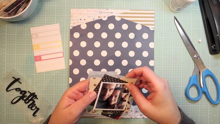 Scrapbooking Process Video 8.5x11 Layout ". Together. "
