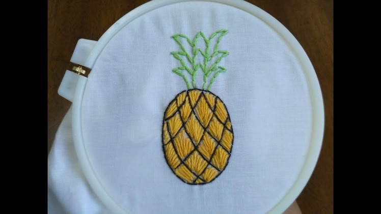 Stylish Pineapple Embroidery