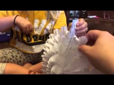 Sunbeauty 5 Inch Snowflake Tissue Paper Fan