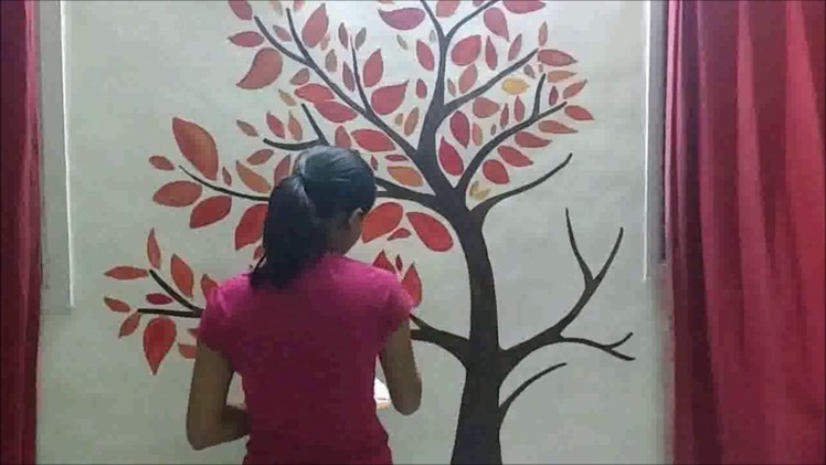 Wall painting Time lapse :The Autumn Tree