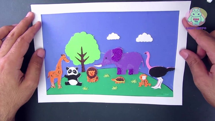 Wild Animals Zoo Cut and Paste for Kids 4 - Final Collection | Crafts For Kids