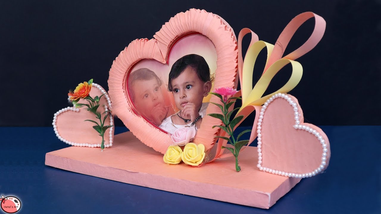 Download Wow Beautiful Heart Photo Frame Making At Home With Paper Easy 3d Origami Showpiece How To