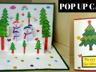 3D Christmas pop up Card. How to make Christmas Greeting Card DIY Tutorial.Holiday Card