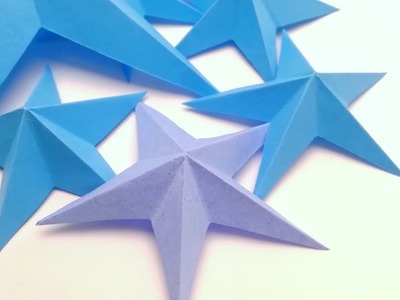 3D Paper stars DIY. Origami star. EASY!!!
