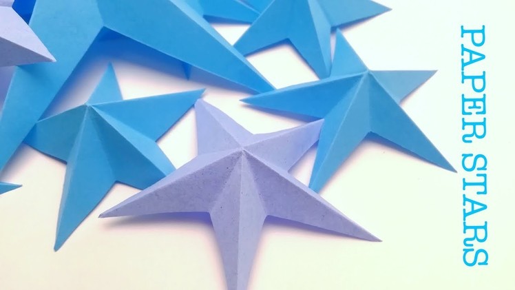 3D Paper stars DIY. Origami star. EASY!!!