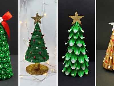 4 Easy DIY Christmas Tree Ideas | Best Out of Waste | DIY Christmas Decorations
