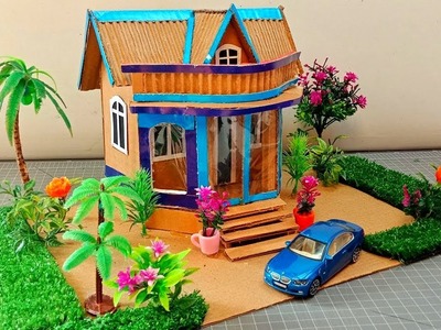 Beautiful Cardboard Mansion House With Garden DIY | Toys for Kids #52