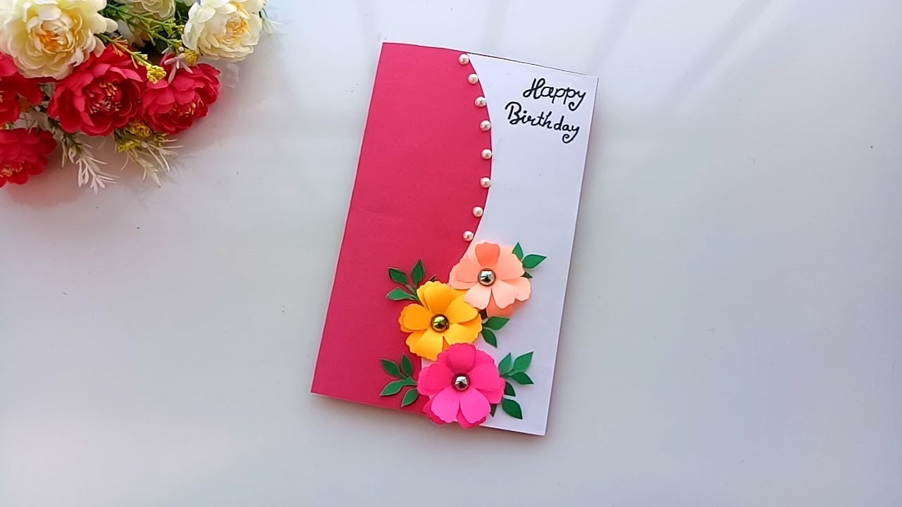 Beautiful Handmade  Birthday  card  idea DIY Greeting  Pop up 