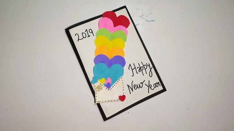 Beautiful Handmade Happy New Year 2019 Card Idea. DIY Greeting  Cards for New Year.