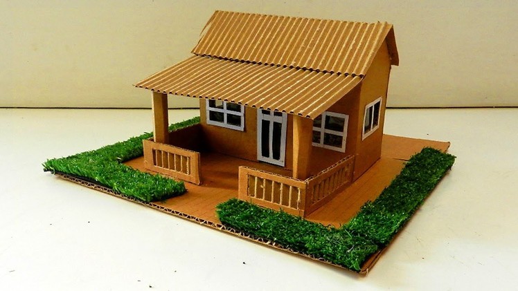 Cardboard House with Garden | DIY Easy Miniature Crafts #47