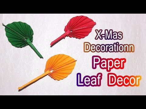 Christmas Decorating Ideas - How to make a Paper Leaf - Miniature DIY - Kids Craft