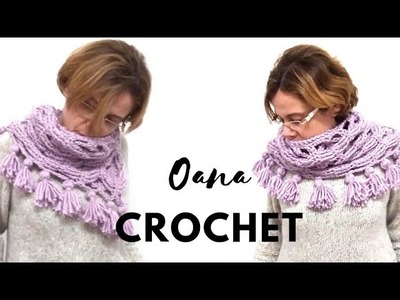 Crochet tassels neckwarmer by Oana