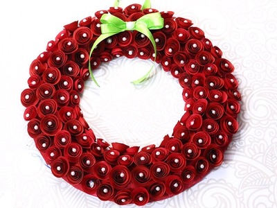 Cutest Christmas Wreath | Paper Crafts | DIY Christmas Decorations | Artsy Madhu 47