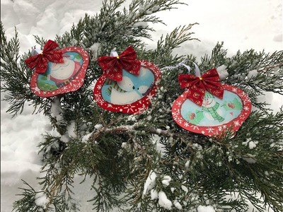 Decoupage Christmas decoration with resin-DIY