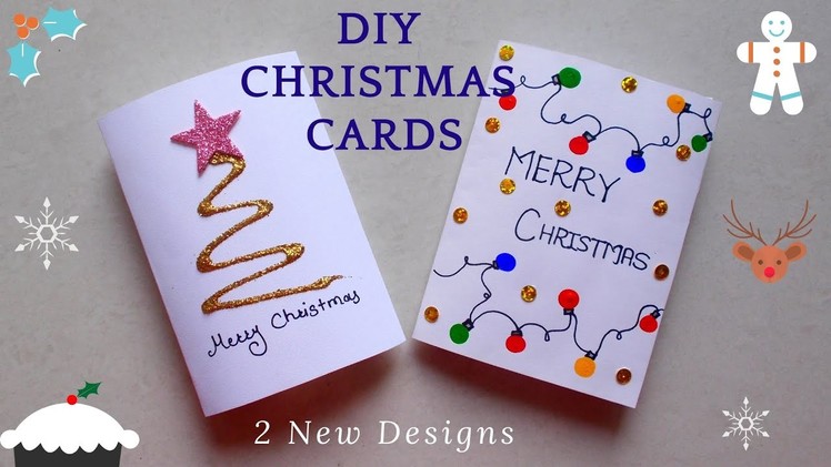 DIY 2 Easy Christmas Greeting Cards | How to Quickly Make Christmas Cards | AV VISUALS