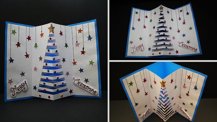 DIY 3D Pop Up Christmas Card | How to Make Greeting Card for Christmas | Christmas Card Ideas