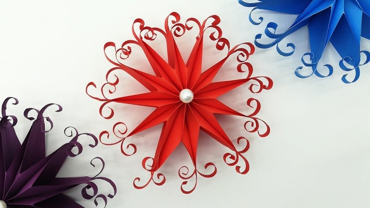 DIY 3D Quilling Christmas Snowflakes | Paper Decoration Ornaments | Do It Yourself