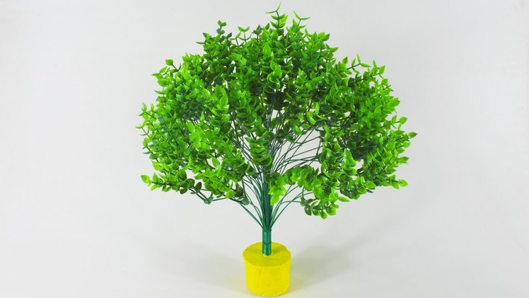 DIY-Artificial-Tree-and-Tub-at-Home | Plastic-Tree