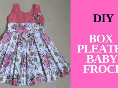 DIY BOX PLEATED BABY FROCK STITCHING TUTORIAL IN MALAYALAM