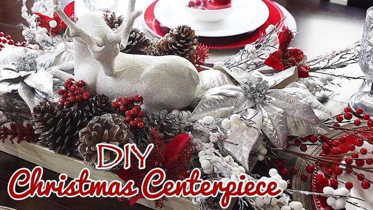 DIY Christmas Tablescape Centerpiece | Traditional Glam